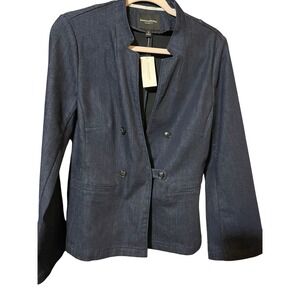 Banana Republic Womens Dark Denim Double Breasted Blazer Jacket - Size 6